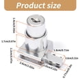 thumbnail image 3 of 4Pcs Plunger Push Lock with Key For Sliding Glass Door Display Case Showcase Hinged Glass Cabinet Lock for 5mm-8mm Door, 3 of 9
