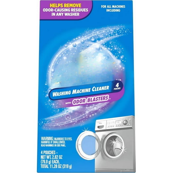 Washing Machine Cleaner with Odor Blasters, 4 Count