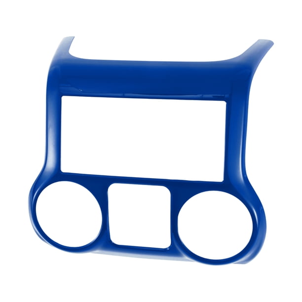 Moldura de la cubierta del panel del tablero de la consola central Unique Bargains 1 Pcs para Jeep Wrangler JK JKU 2011-2017 Molduras de la cubierta de la ventilación del aire Dash ABS Azul