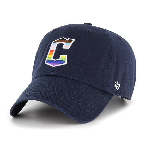 Men's '47  Navy Cleveland Guardians Team Pride Clean Up Adjustable Hat