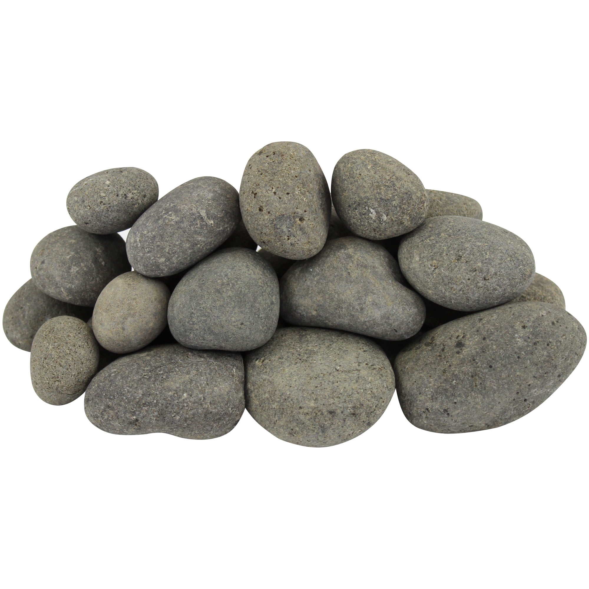Rainforest Outdoor Decorative Natural Stone, River Pebbles, Grey, 13