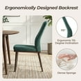 thumbnail image 6 of EOP Modern Dining Chairs Set of 2, Fabric Upholstered Dining Room Chairs, Wooden Armless Kitchen Side Chairs with Solid Wood Legs and Padded Seat, Green, 6 of 7