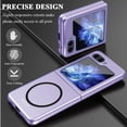 thumbnail image 2 of Compatible with Magsafe Case for Samsung Galaxy Z Flip 5 Case with Hinge Protector,Matte Skin Magnetic Bumper Shockproof Hard Cover Phone Case for Galaxy Z Flip 5 Case,Samsung Flip 5 Case Purple, 2 of 13