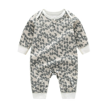 

Elainilye Fashion Infant Baby Jumpsuit One Piece Jumpsuit Printing Long Sleeve Romper Sizes Newborn-24M