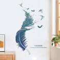 thumbnail image 4 of pegatinas Muraux Plume En Bleu9030 Cm) I Dcoratifs Pegatina Mural Oiseaux Poster Moderne I Dco Pour Salon Chambre Cuisine Couloir Meubles Bains Carr, 4 of 5