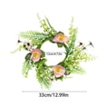 thumbnail image 3 of Xecvkr Spring Summer Candle Wreath Party Table Center Artificial Flower Everyday Easter Decoration Realistic Plastic Bright Long Lasting Fabric Multi Uses 1pc Pink, 3 of 6