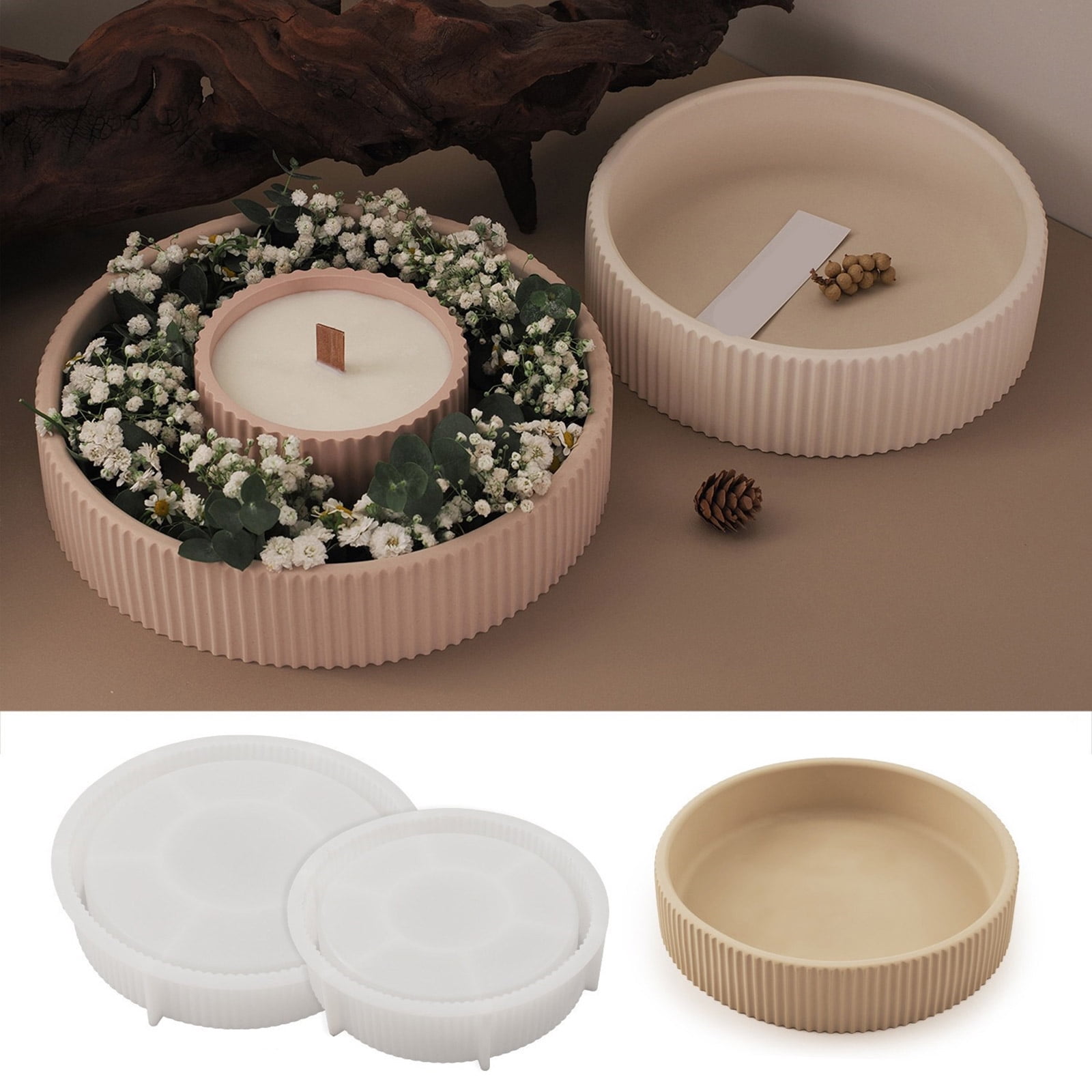 BELOWSYALER Unique Silicone Molds Silicone Crafting Moulds Silicone Candle Cup Molds Jewelry Tray Moulds Suitable for Jewelry Tray