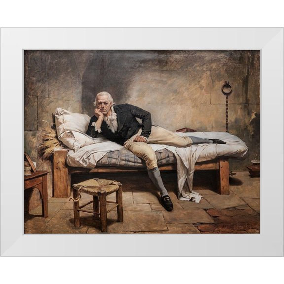 Michelena, Arturo 14x12 White Modern Wood Framed Museum Art Print Titled - Miranda en La Carraca