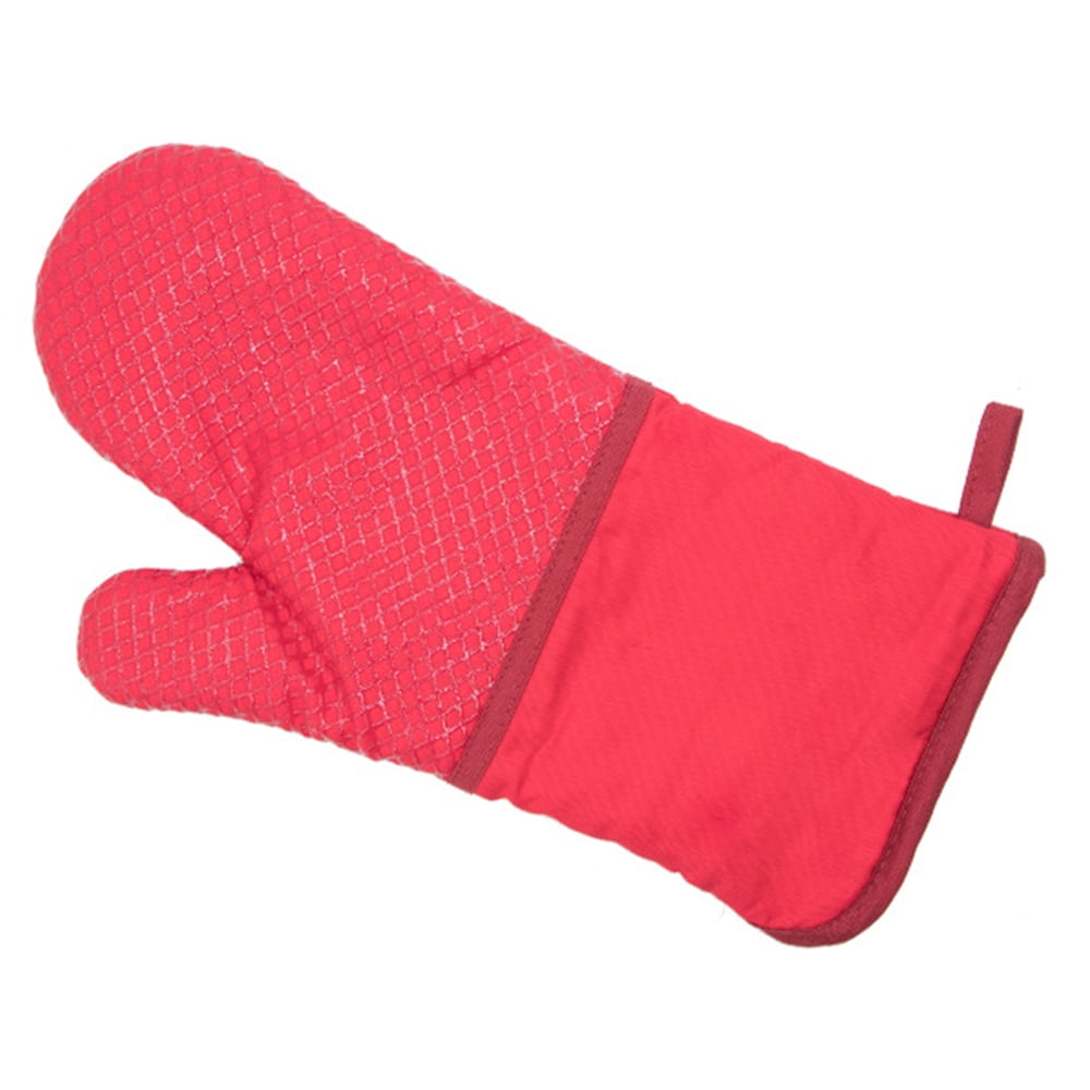 Kitchen Mitts Kids Heat Resistant Oven Gloves Microwave Baking Heat- resistant Pupils Red - AliExpress