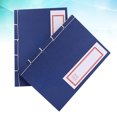 thumbnail image 3 of Miangastore 2Pcs Blue Paper Notebook for Writing Retro Notepad Rectangular Shape 8.26x5.7x1.18in, 3 of 8