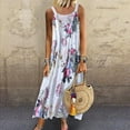 thumbnail image 2 of YODETEY dresses Women Vintage Sleeveless O Neck Plus Size Bohemian Floral Print Maxi Dress, 2 of 6