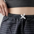 thumbnail image 5 of SOOMLON Womens Pajama Shorts Lightweight Drawstring Bermuda Shorts Fresh Plaid Sleepwear Travel Casual Clothes, 5 of 5