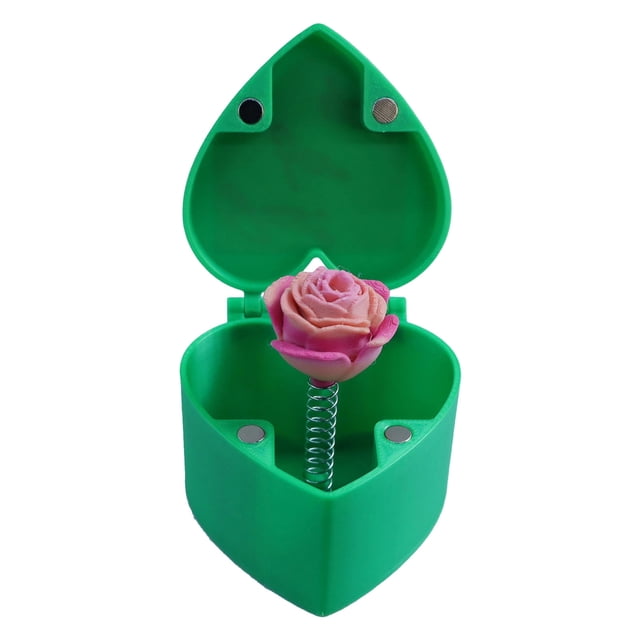 Valentine's Gift Box With Popping Rose Mechanism For Jewelry Chocolates And Small Presents 6.6 In X 6.2 In X 5 In Cavity Size