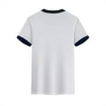 thumbnail image 3 of Little Boys Color Block Short Sleeve Crewneck T Shirts Tops Dark Blue,8-9T, 3 of 9