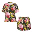 thumbnail image 4 of Picia Cute Pigs Sunflower Pajamas Sets for Women Soft Short-Sleeved Pjs with Lounge Shorts Two Piece Sleepwear-Large, 4 of 9