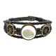 thumbnail image 1 of Sleepy Cat animal mascota acuarela Pulsera marina tejida en cuero, 1 of 4