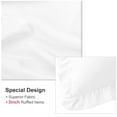 thumbnail image 4 of PiccoCasa Satin Pillowcase Ruffled Pillow Shams Set of 2, Standard White, 4 of 7