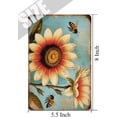 thumbnail image 5 of Bee Retro Aluminum Sign 5.5"x8" Metal Sign Bee Farmhouse Wall Decor Boho Bedroom Decor Tin Garden Signs for Cafes Club Pub Man Cave Wall Sign Bee Gifts, 5 of 6