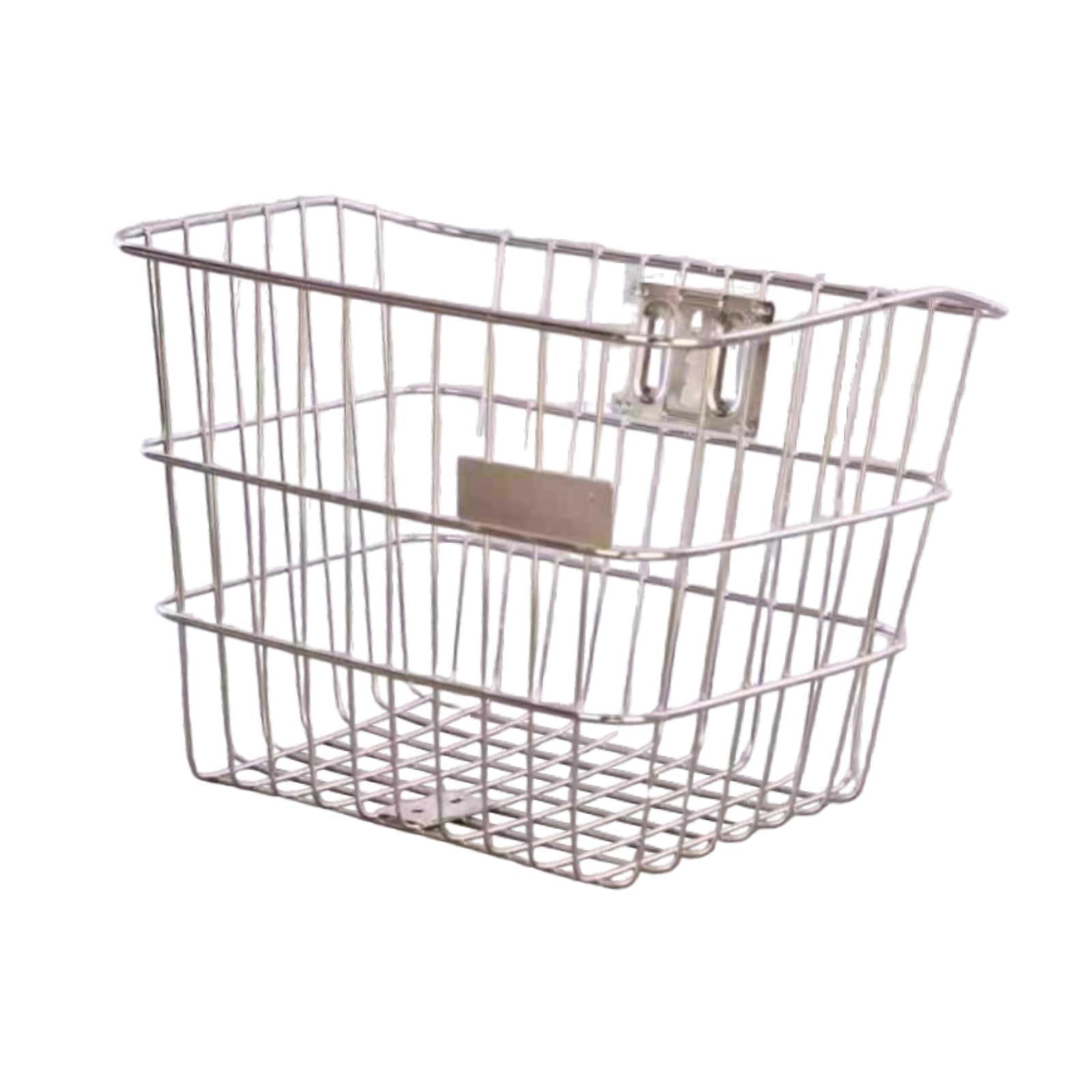 DimyFew Bicycle Basket Storage Basket Metal Practical Folding Bicycles Bike Front Basket Style C