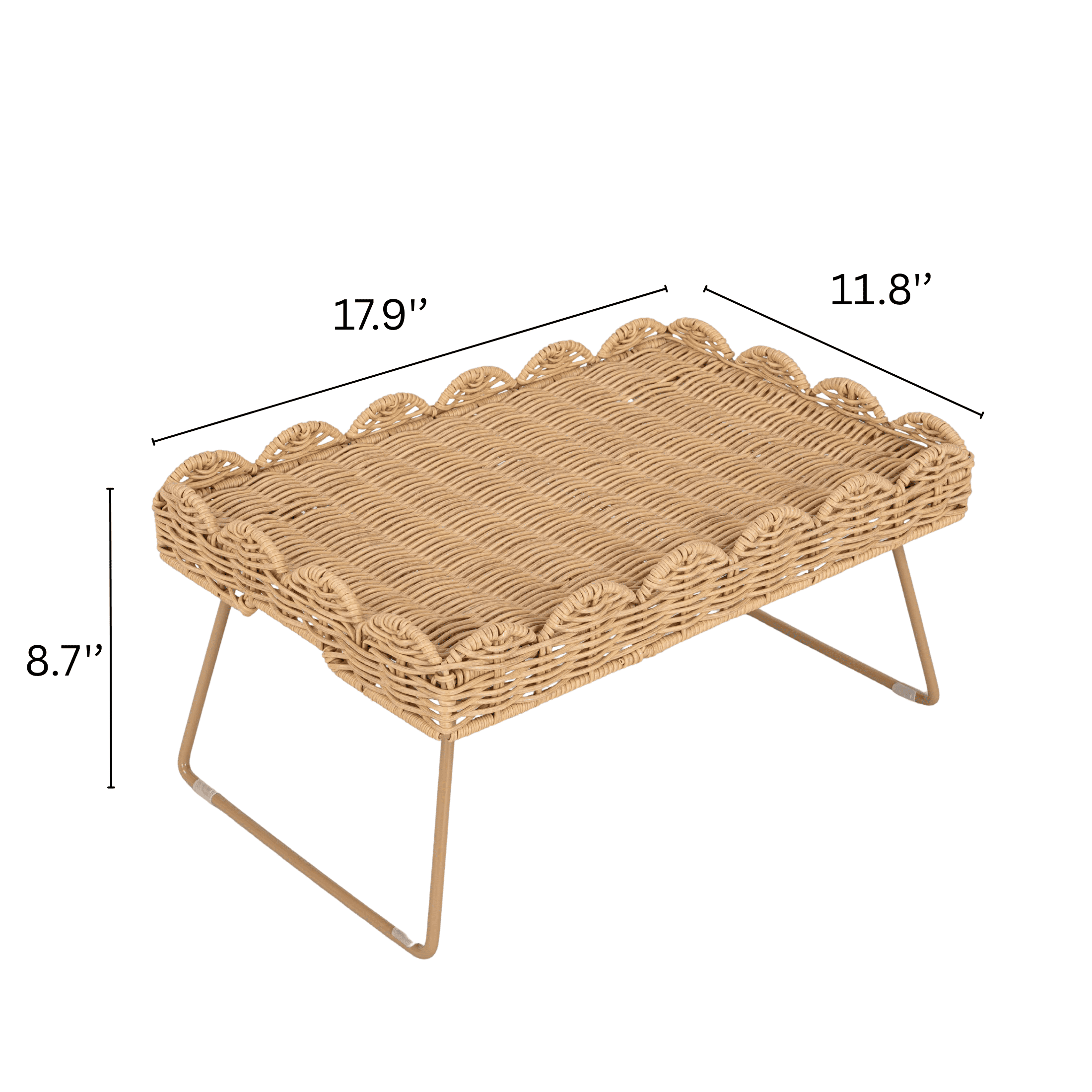 Better Homes & Gardens Woven Tray with Stand, Brown