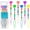 6pcs Multi Color w/ beads, variant on Quick Beader for Loading Beads - Braid Stringer Ponytail Maker, Hair Styling Tools Kit for Girls Colorful (6pcs Multi Color w/beads)