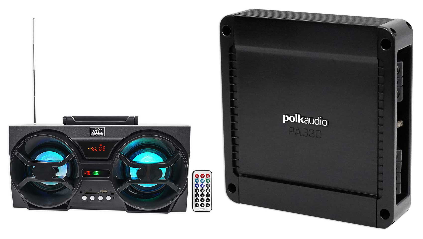 Polk Audio PA330.2 300w 2-Channel Car Audio Amplifier Amp PA 330.2+Free  Speaker - Walmart.com