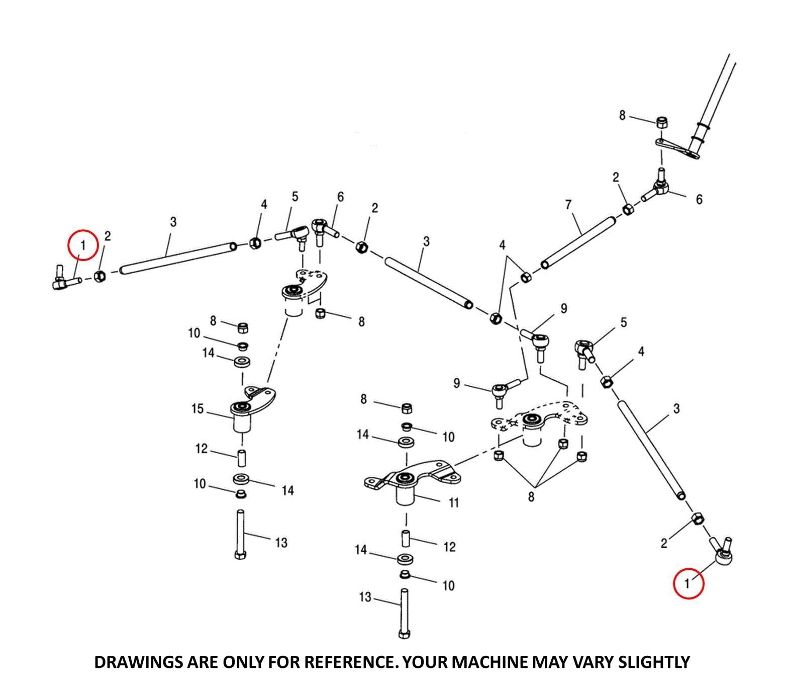 SPI-SPORT PART Tie Rod Male 3/8”-24 Right Thread for Snowmobile POLARIS  TRANSPORT 340 2008 - Walmart.com