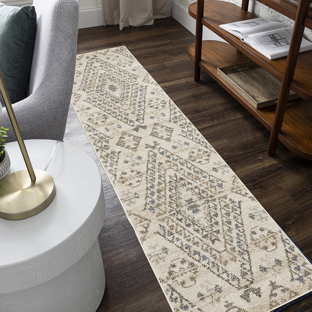 Mohawk Home Onslow Indoor Geometric Runner Rug, Grey, 1'11" x 10'