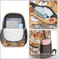 thumbnail image 4 of Basketball and Hoop Wooden Pattern 17" Waterproof Oxford School Backpacks for Teens, S-Shape Padded Straps, for School, Travel, Hiking, Camping, 4 of 5