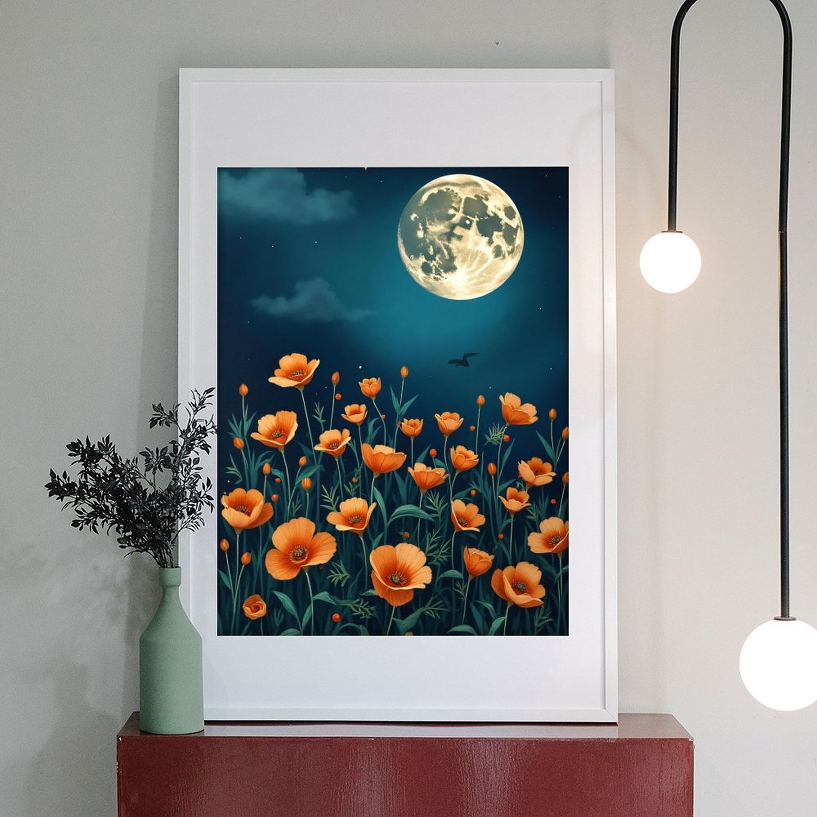 Diamond Art Kits for Adults - Poppy Flower Print No.68 5D Frameless Dimond Painting Kit for Adults Beginner, Round Diamond Kits for Home Wall Decor, Gift for Women