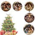 thumbnail image 6 of Christian Christmas Ornament The Birth of Jesus Nativity Scene Ornament 3 D Acrylic Ornament for Xmas Tree Car Rearview Mirror Decor Holiday Favor, 6 of 9