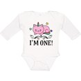 thumbnail image 3 of Inktastic First Birthday Unicorn Cat Girls Girls Long Sleeve Baby Bodysuit, 3 of 5