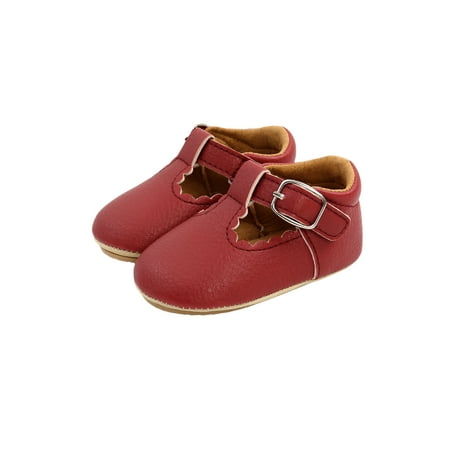 

Inevnen Toddler Baby Girl Moccasins Princess Mary Jane Christmas Dress Shoes Soft Sole Crib Shoes
