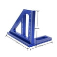 thumbnail image 2 of Jinsinto Aluminum Alloy Square Gauge 45/90 Degree Angle 3D T Ruler Woodworking Measuring Tool Blue, 2 of 5