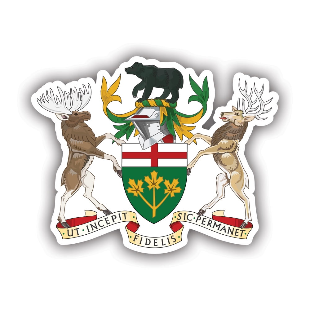 Ontario Coat of Arms Sticker Decal Self Adhesive Vinyl Weatherproof