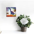 thumbnail image 4 of JEUXUS Colorful Dinosaur Wall Art - Vibrant Kids Room Wall Decor Perfect For Nursery Boys Room Walls Fanny Canvas Wall Framed 20x16in, 4 of 4