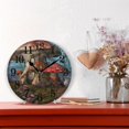 thumbnail image 2 of Mushroom House View Silent Wall Clock 10" Non-Ticking Battery Clock, 2 of 7