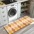 thumbnail image 3 of Orange Yellow Checkerboard Checkered Pattern Kitchen Rug Mat,Kitchen Runner Rugs Non Skid Washable,Decorative Kitchen Floor Mats for Kitchen,Sink,Laundry,17"x47.2", 3 of 7