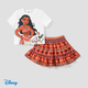 thumbnail image 3 of Disney Disney Princess Moana/Ariel 2 piezas de conjunto de camiseta para niñas pequeñas con estampa del personaje Naia™ y patrón por toda la prenda y falda volada, 3 of 3