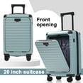 thumbnail image 6 of 5-Piece Hardside Expandable Luggage Set With Front Access, Spinner Wheels, TSA Lock, USB Charging Port, Cup Holder, Duffel And Toiletry Bag For Travel Organization, 6 of 9