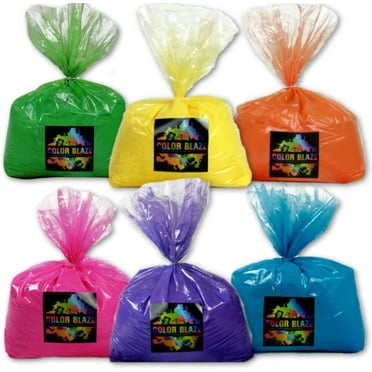 Color Powder Six Pack - 30 Pounds of Color Powder- 5 pounds each of 6 colors-Ideal for fun run events, youth group color wars, Holi events and more!