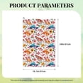 thumbnail image 4 of Easygdp Flowers Birds And Butterflies Golf Towel 24x16in for Men and Women with Carabiner Clip for Easy Attachment, 4 of 8