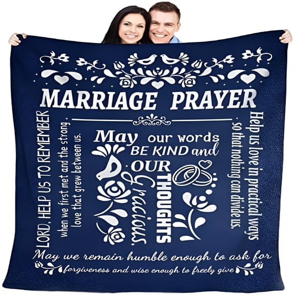 ARLAJO 2026 New Marriage Prayer Blanket Wedding Gifts Anniversary Engagement Gifts for Couples Unique Bridal Shower Newlywed Gifts Wedding Registry Mr and Mrs Gifts for Wedding,Valentines