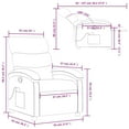 thumbnail image 3 of vidaXL Massage Recliner Chair, Adjustable Backrest/ Footrest, Dark Gray Fabric Reclining Sofa, 3 of 6