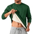 thumbnail image 3 of Chiccall Mens Fleece Sweatshirts Crewneck Long Sleeve Solid Pullover Tops Fall Winter Warm Comfy Casual Loose Fit Sweatshirts, 3 of 5