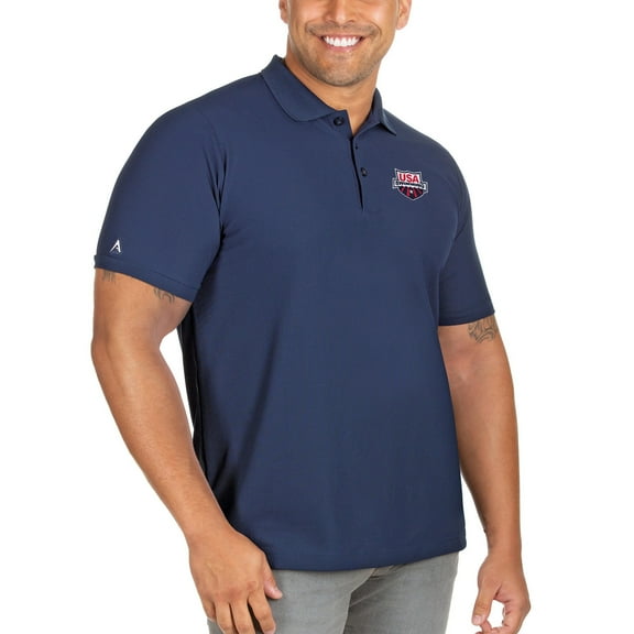 Men's Antigua Navy USA Swimming Big & Tall Legacy Pique Polo
