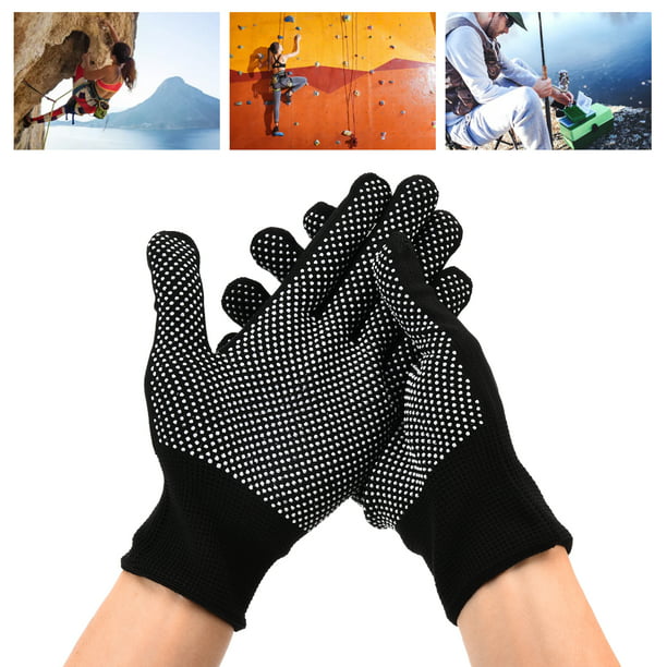Ccdes Climbing Gloves,Full Finger Gloves,Black Nonslip Climbing
