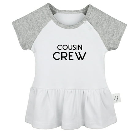 

Cousin Crew Funny Dresses For Baby Newborn Babies Skirts Infant Princess Dress 0-24M Kids Graphic Clothes (Gray Raglan Dresses 12-18 Months)