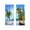 B, variant on Tropical Beach Curtains Palm Tree Island Teal Natural Landscape Curtains Bedroom Kitchen Living Room Office, Summer Home Printed Sunshade Curtains (2 Pieces) 52" wide X 65" long