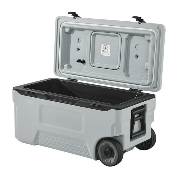 KFFKFF 74 QT Ultra-Light Hard-Sided Ice Chest Cooler Hard Chest Cooler Portable Cooler, Fits 120 Cans